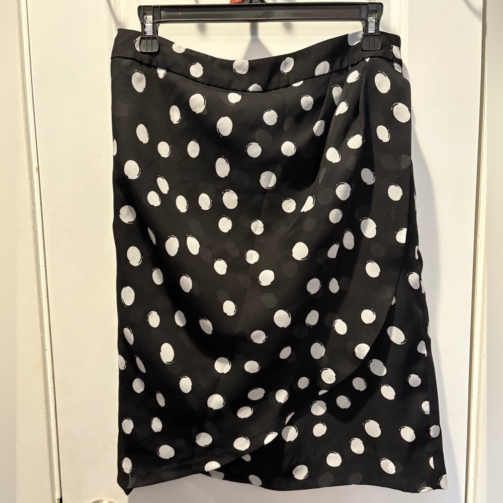 Black Skirt with White Polka Dots Size 4